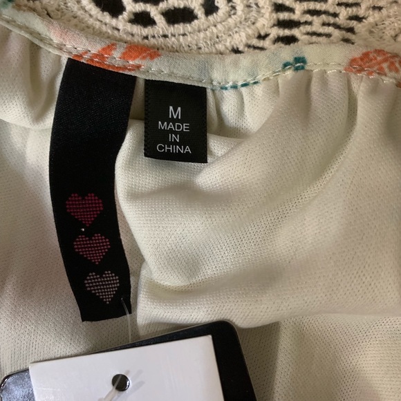 By HS Crochet and Tie Detail Elastic Waist Dress M - Picture 5 of 7